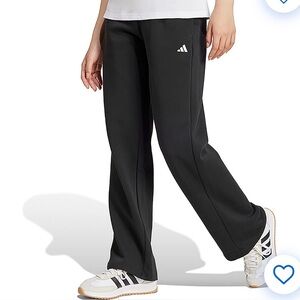 Black Straight Leg Jogger with black stripes for a sleek look - Rare Find!